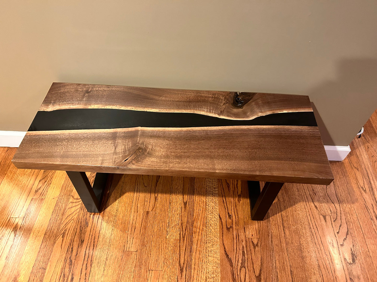 Black Walnut Epoxy Bench