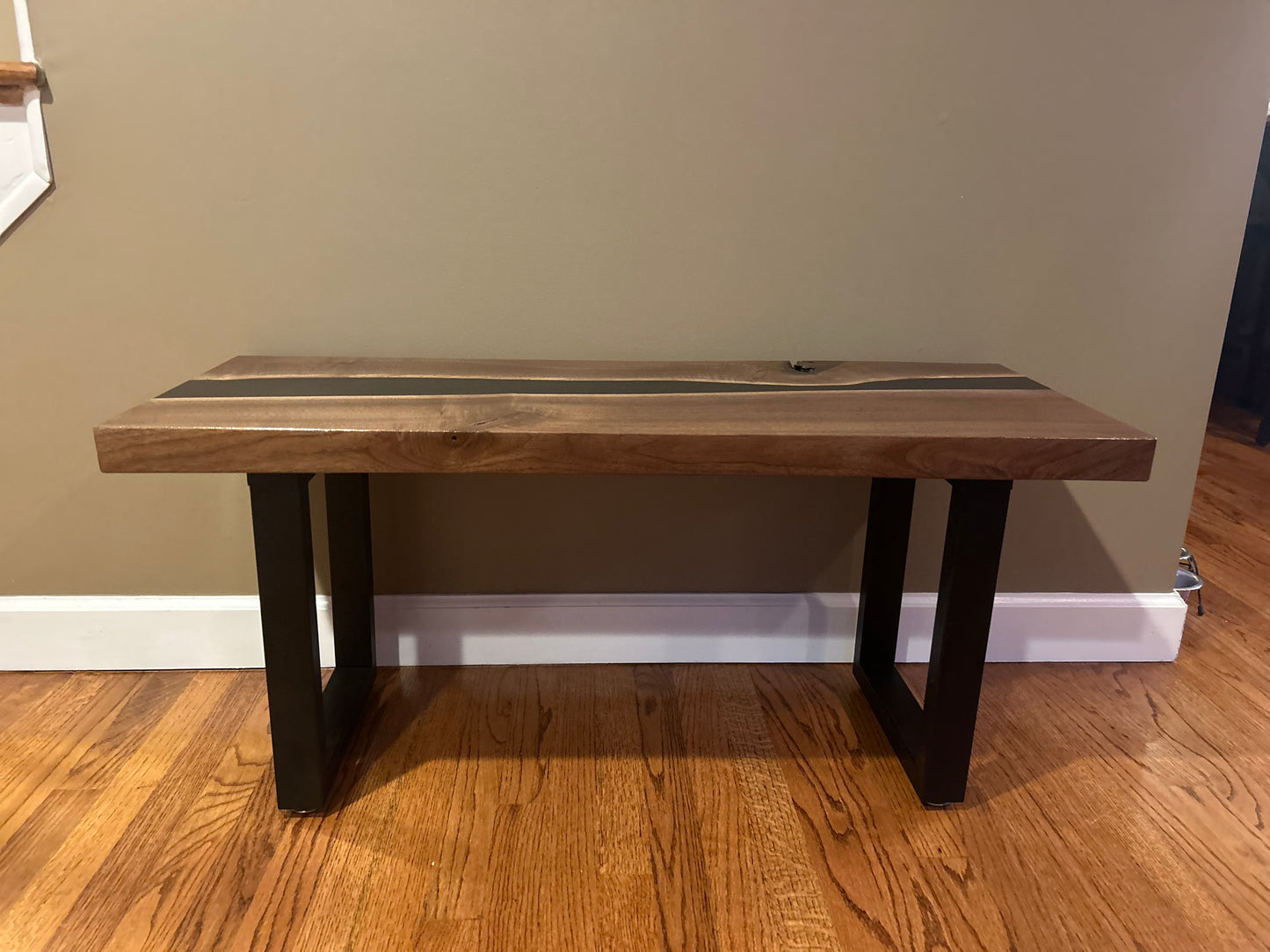 Black Walnut Epoxy Bench