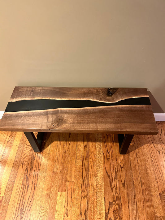 Black Walnut Epoxy Bench
